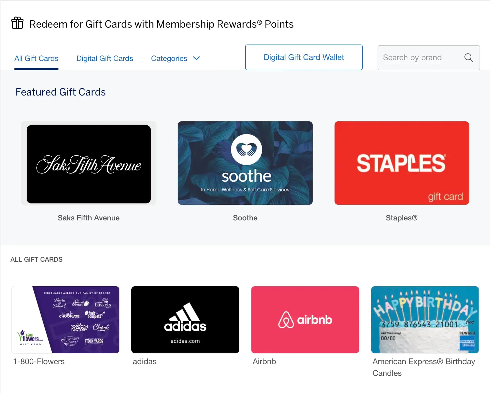 American Express Gift Card Redemption