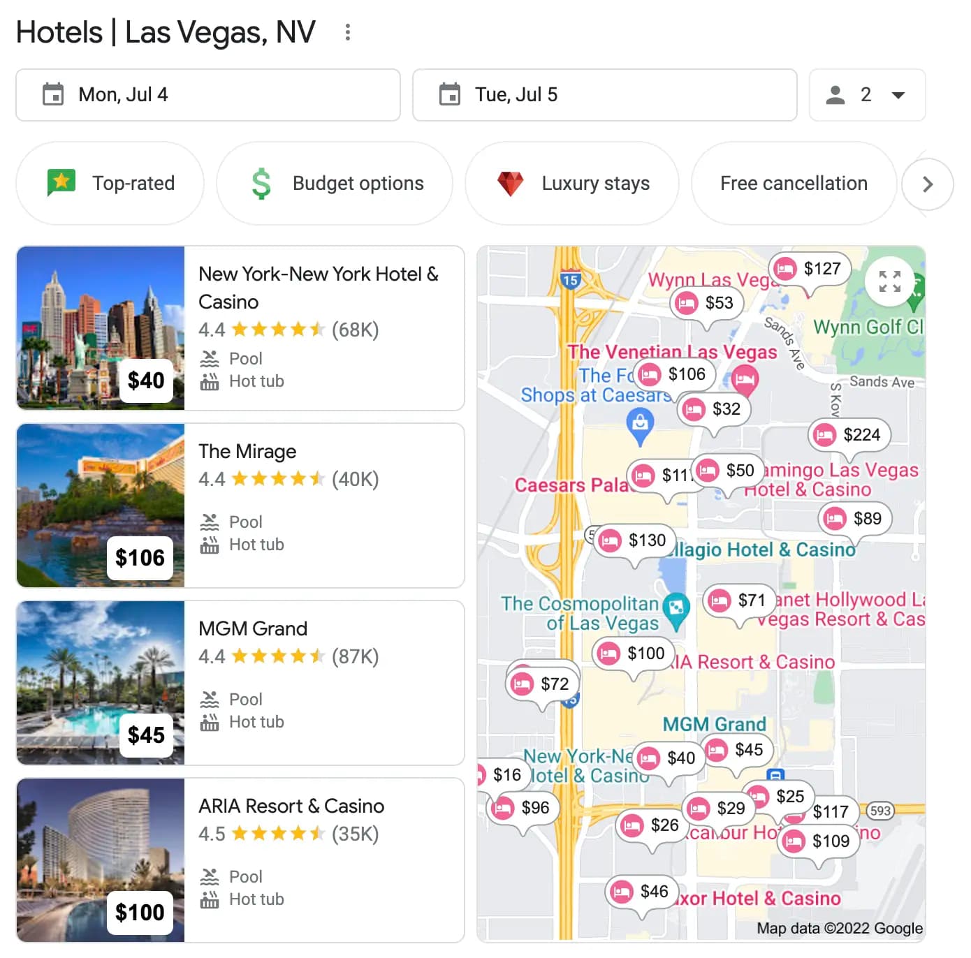 Las Vegas Hotel Prices